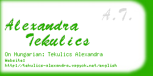 alexandra tekulics business card
